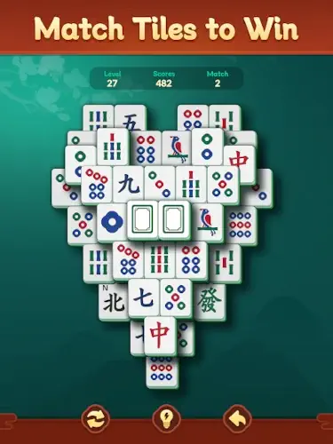 shanghai mahjongg match tiles