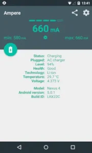 ampere battery charging current