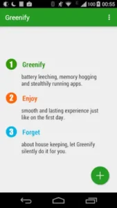 greenify battery optimization
