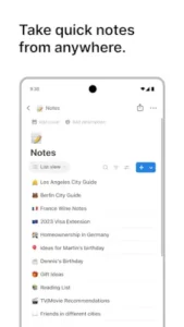 notion take quick notes from anywhere