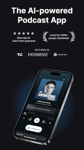 snipd ai podcast player interface