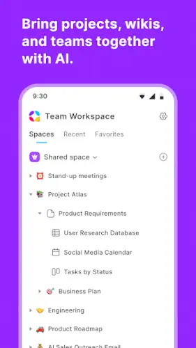 appflowy project management wiki spaces