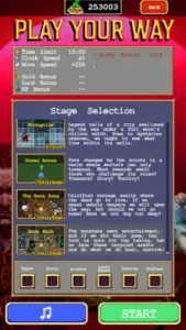 vampire survivors stage selection