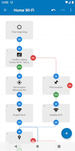 automate flowchart editor blocks interface