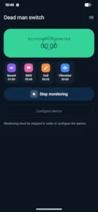 dead man`s switch monitoring alarm timers