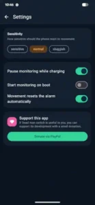 dead mans switch settings sensitivity charging