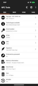 nfc tools write interface records