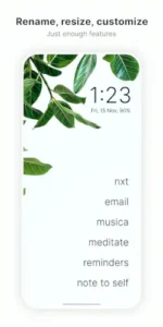 olauncher customizable text home screen