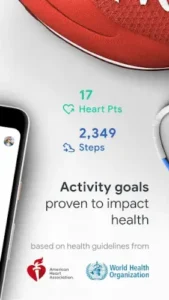 google fit activity goals heart points