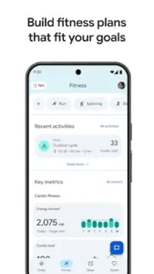 google health fitness plans cardio load