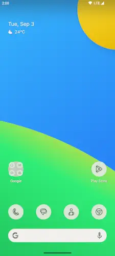 lawnchair home screen pixel style layout